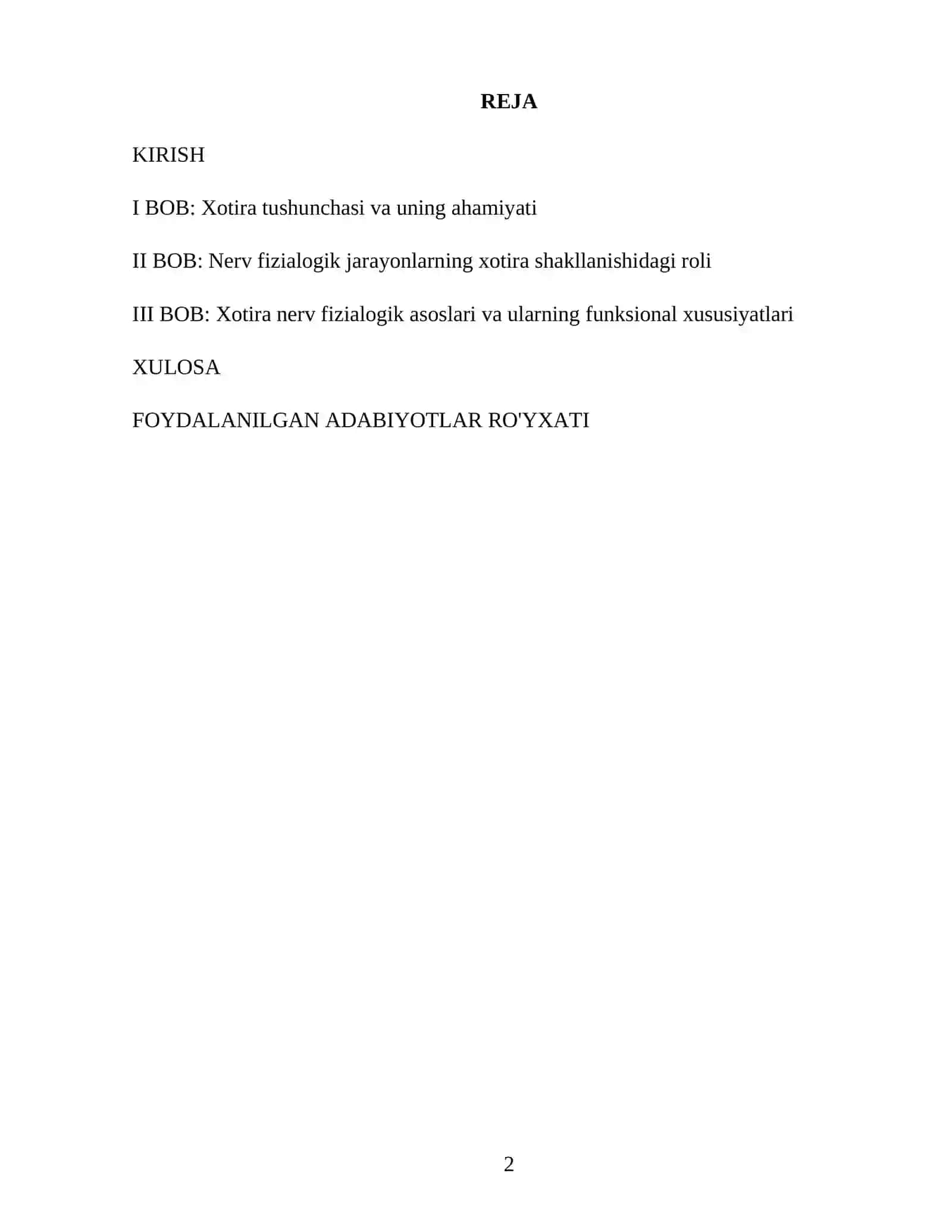 Xotira haqida tushuncha va uning nerv fizialogik asoslari 2