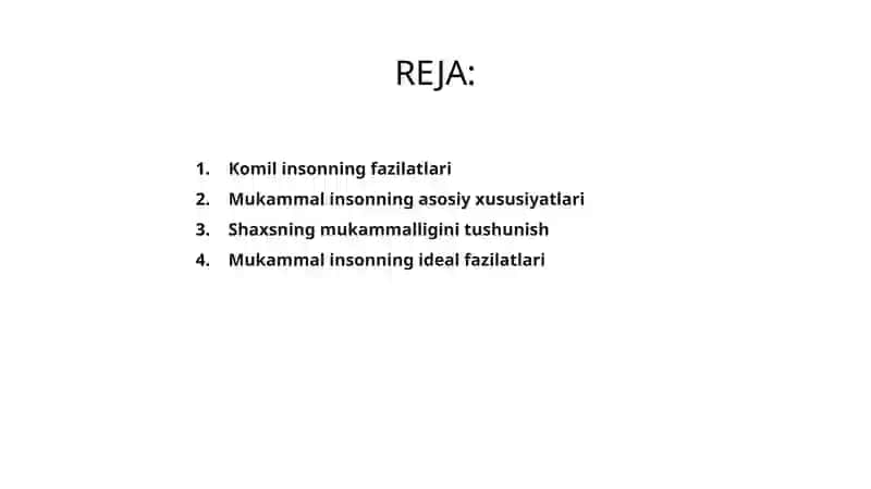 Komil insonning fazilatlari 2