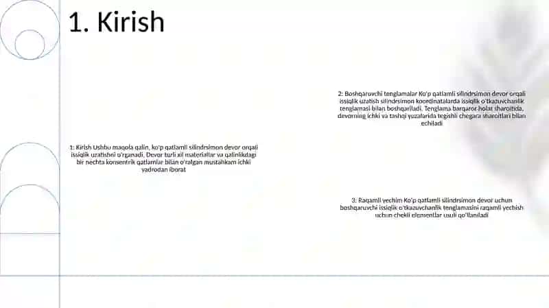 Bir Va Ko'P Qatlamli Silindirik Devor Orqali Issiqlik Uztish 2