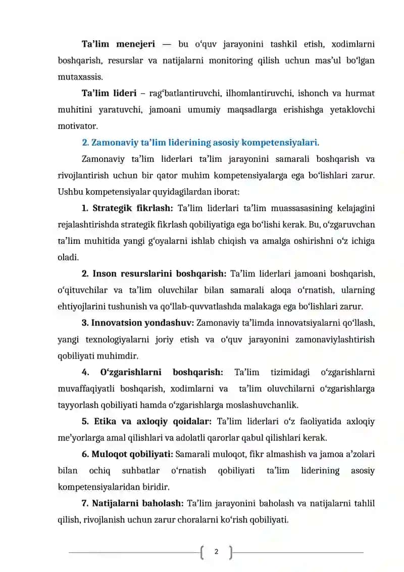 Zamonaviy menejer va lider 2