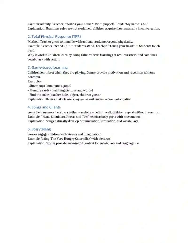 Teaching English in Preschool and Primary Education 2