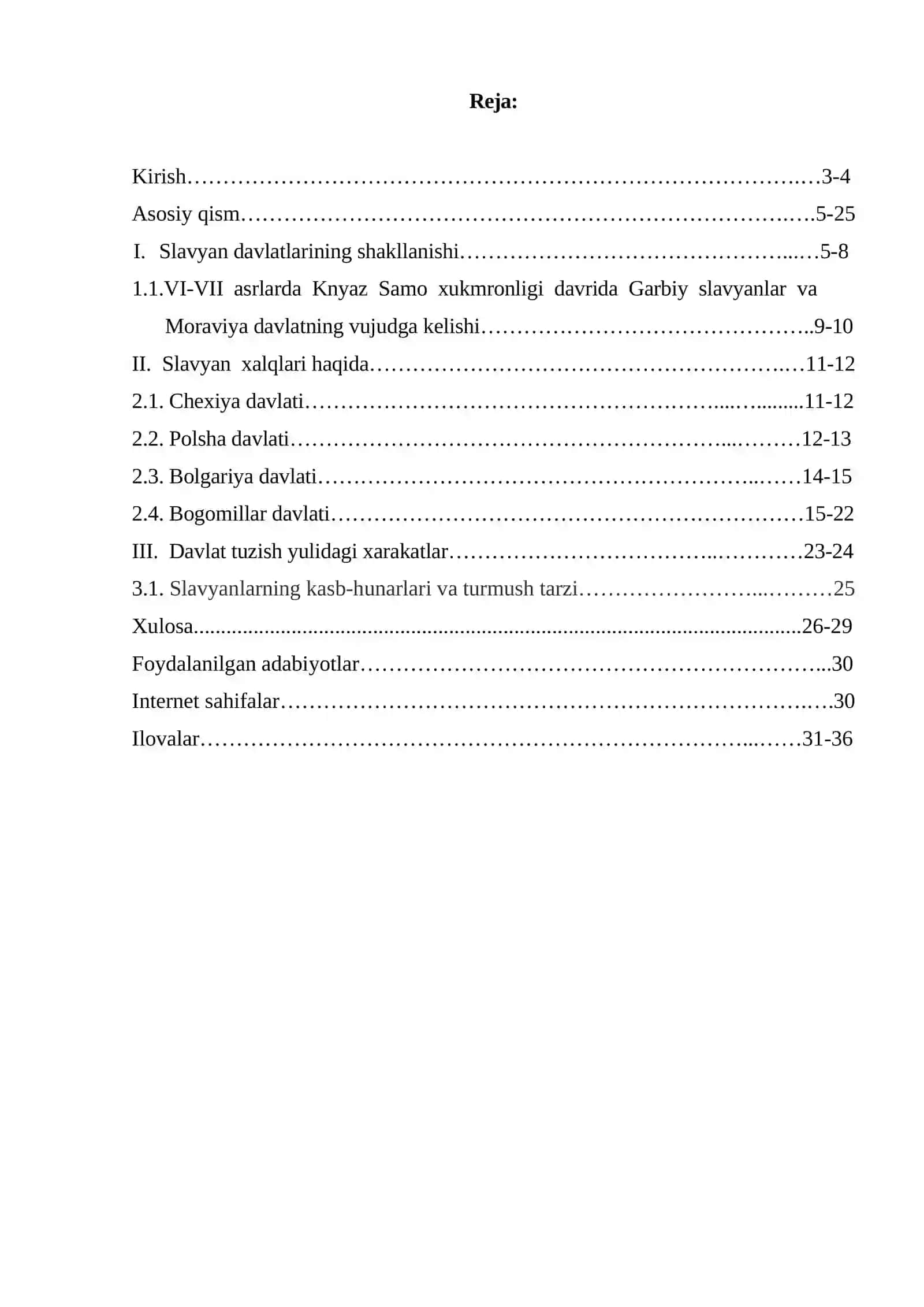 Jahon tarixi fanidan kurs ishi 2