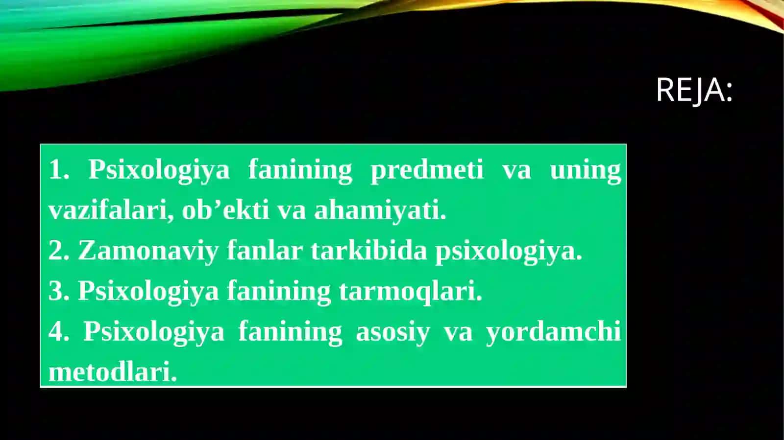 Psixologiya fanining predmeti va vazifalari 2