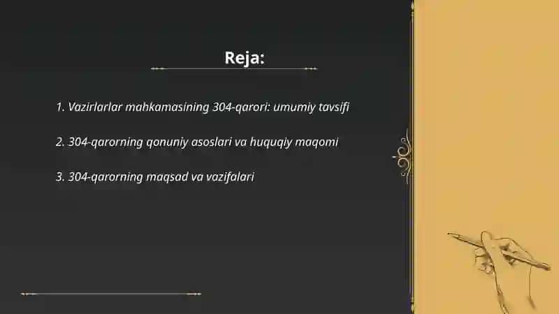 Vazirlarlar mahkamasining 304-qarori 2