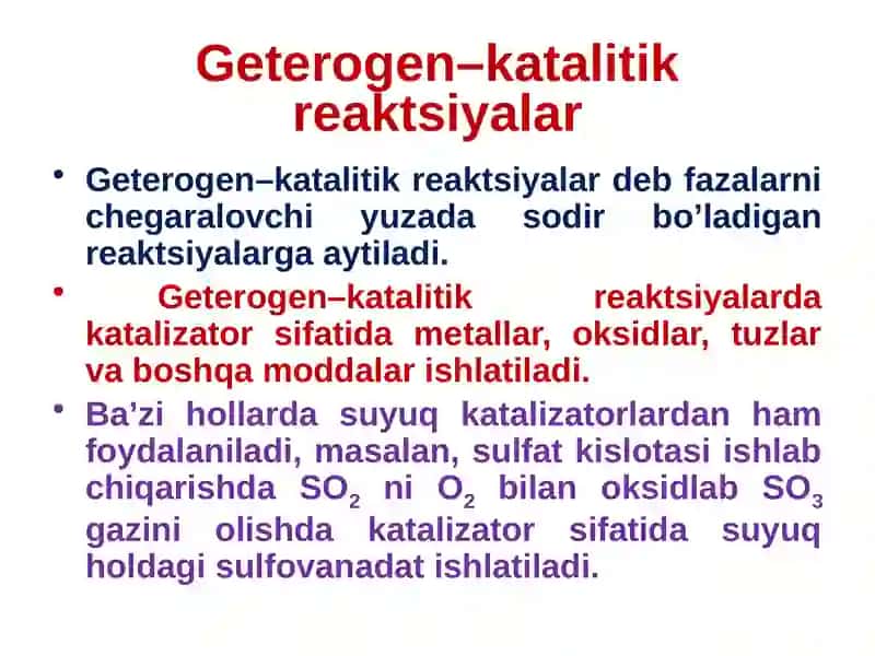 Geterogenkataliz 2
