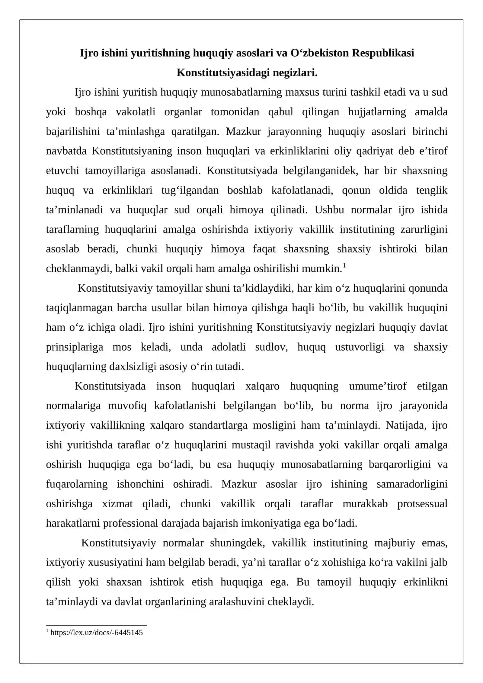 Ijro ishini yuritishda ixtiyoriy vakillik 2