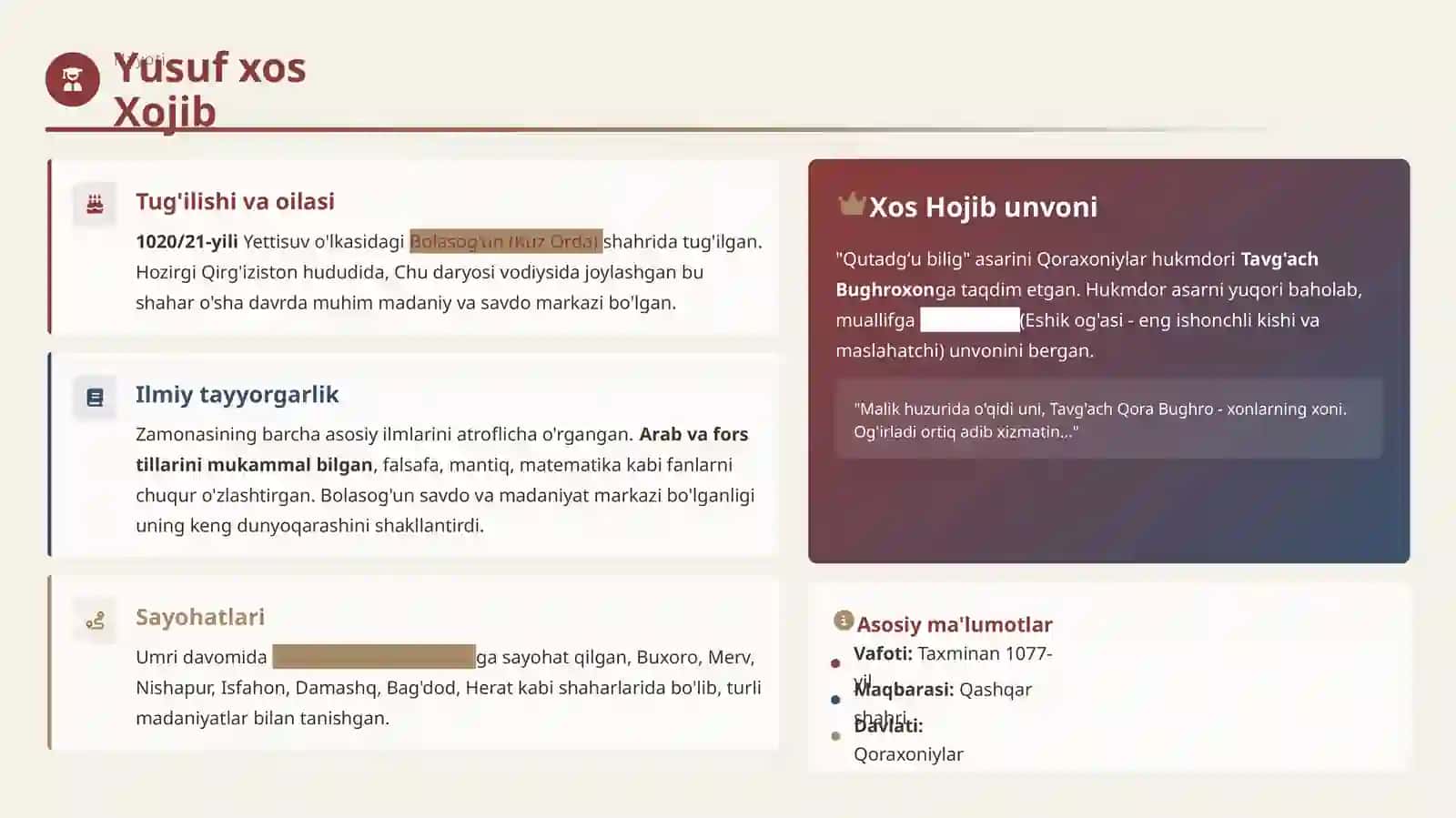 Yusuf xos Xojib va Qutadgʻu bilig 2
