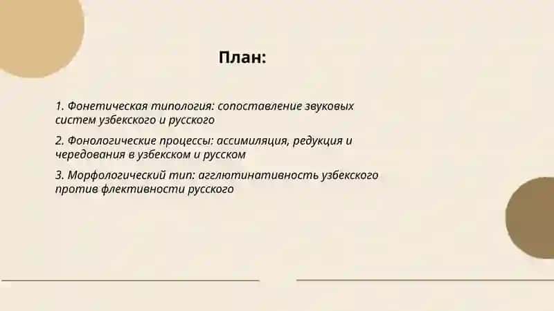 Сравнительная типология узбекского и русского языков 2