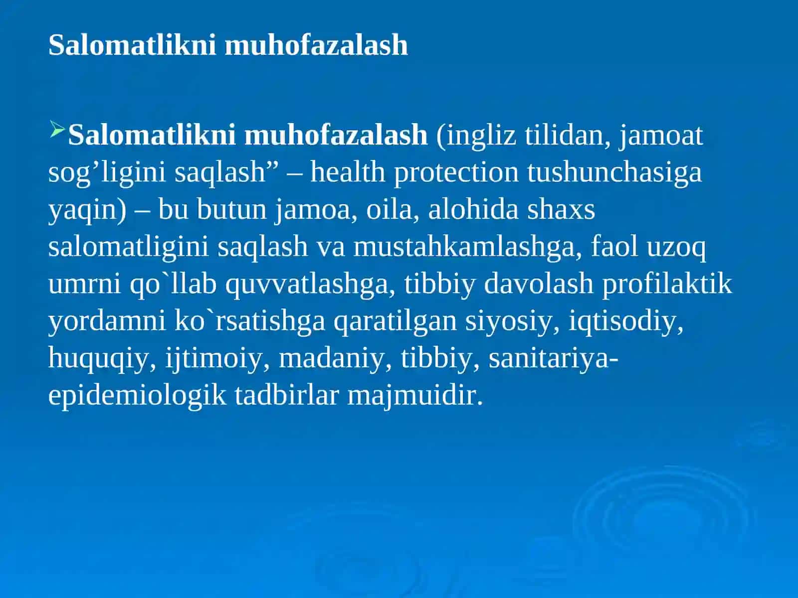 Sog’liqni saqlash tizimida birlamchi tibbiy sanitariya yordamni tashkil etish 2