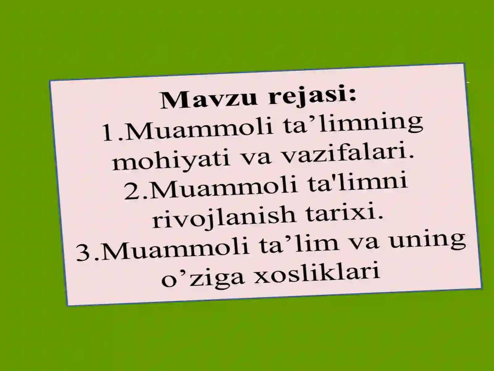 Муаммоли таълим 2