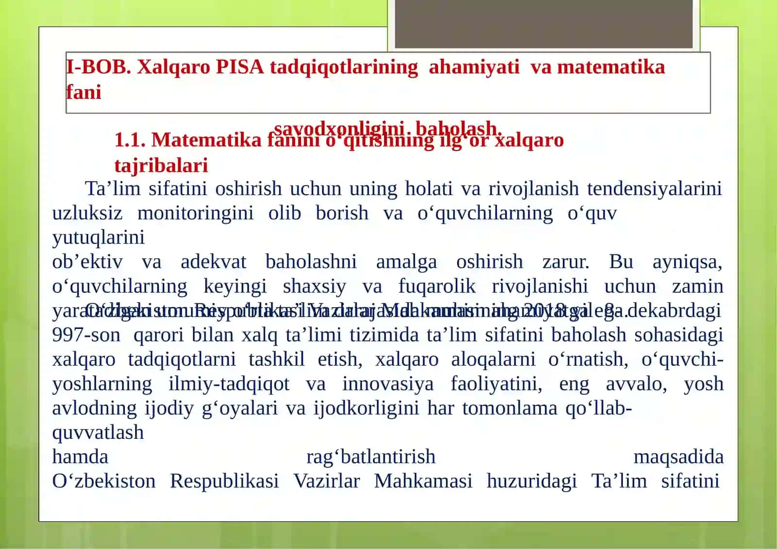 MATEMATIKA FANINI O‘QITISHDA ZAMONAVIY YONDASHUVLAR 2