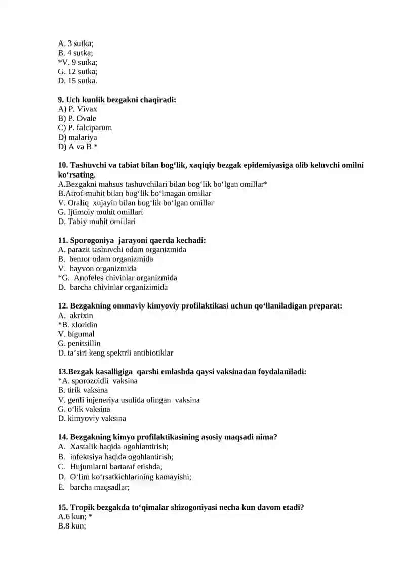 Birlamchi bezgak va kasallikning retsidiv shaklida bemorning epidemiologik xavflilik darajasi. Bezgakda epidemik jarayonning rivojlanish mexanizmi va unga ta’sir etuvchi omillar 2