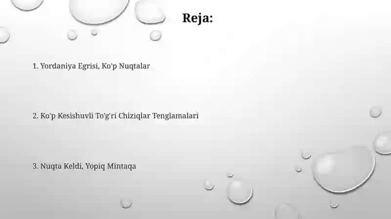 Ko'p nuqtalar geometriyada, masalan, 2 o'lchovli tekislikda 3 dan ortiq nuqtalarning bir-biriga nisbatan joylashuvini 2