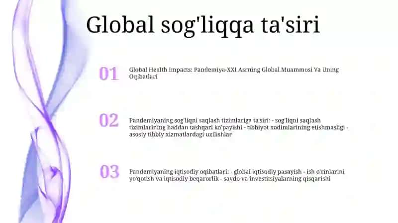 Pandemiya-Xxi Asrning Global Muammosi Va Uning Oqibatlari 2