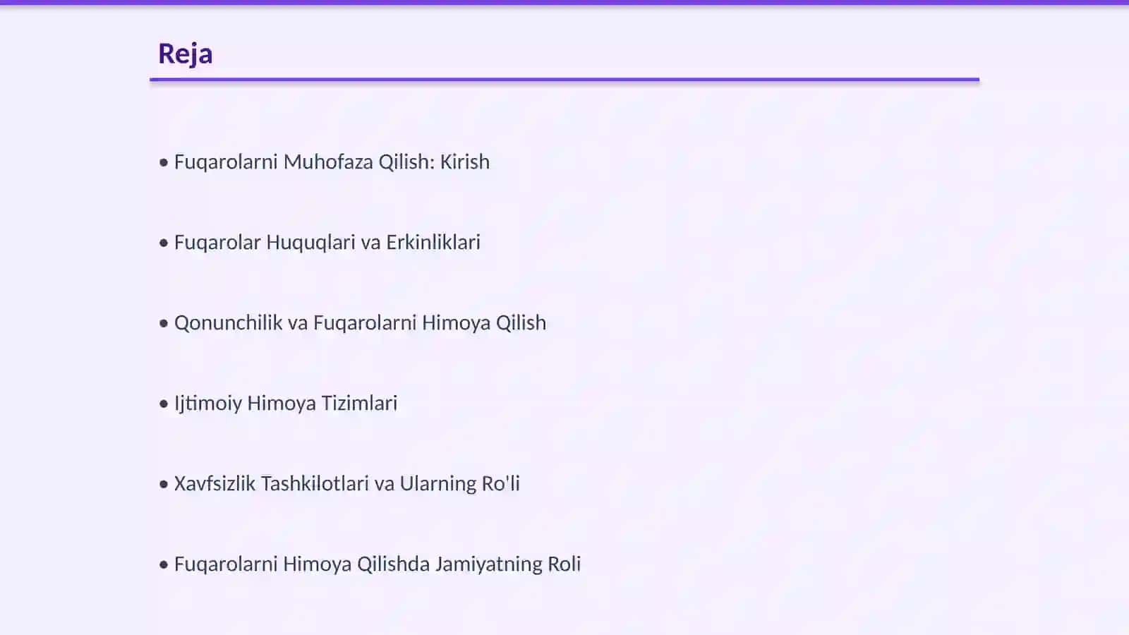 Fuqarolarni Muhofaza Qilish Asoslari 2
