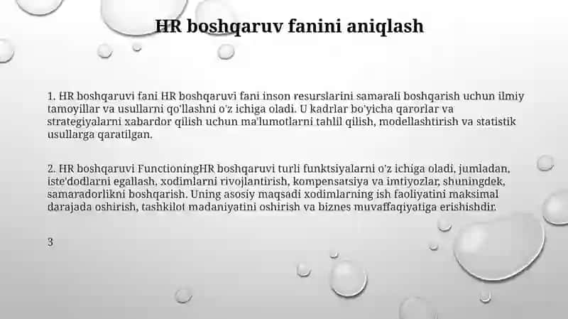 HR Menejment Fanining Asosiy Maqsadlari 2