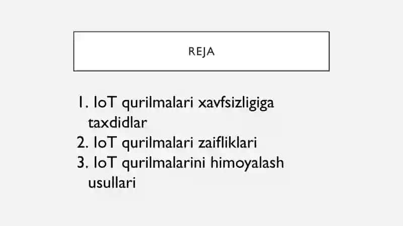IoT (Internet of Things) qurilmalarining xavfsizligiga tahdidlar 2
