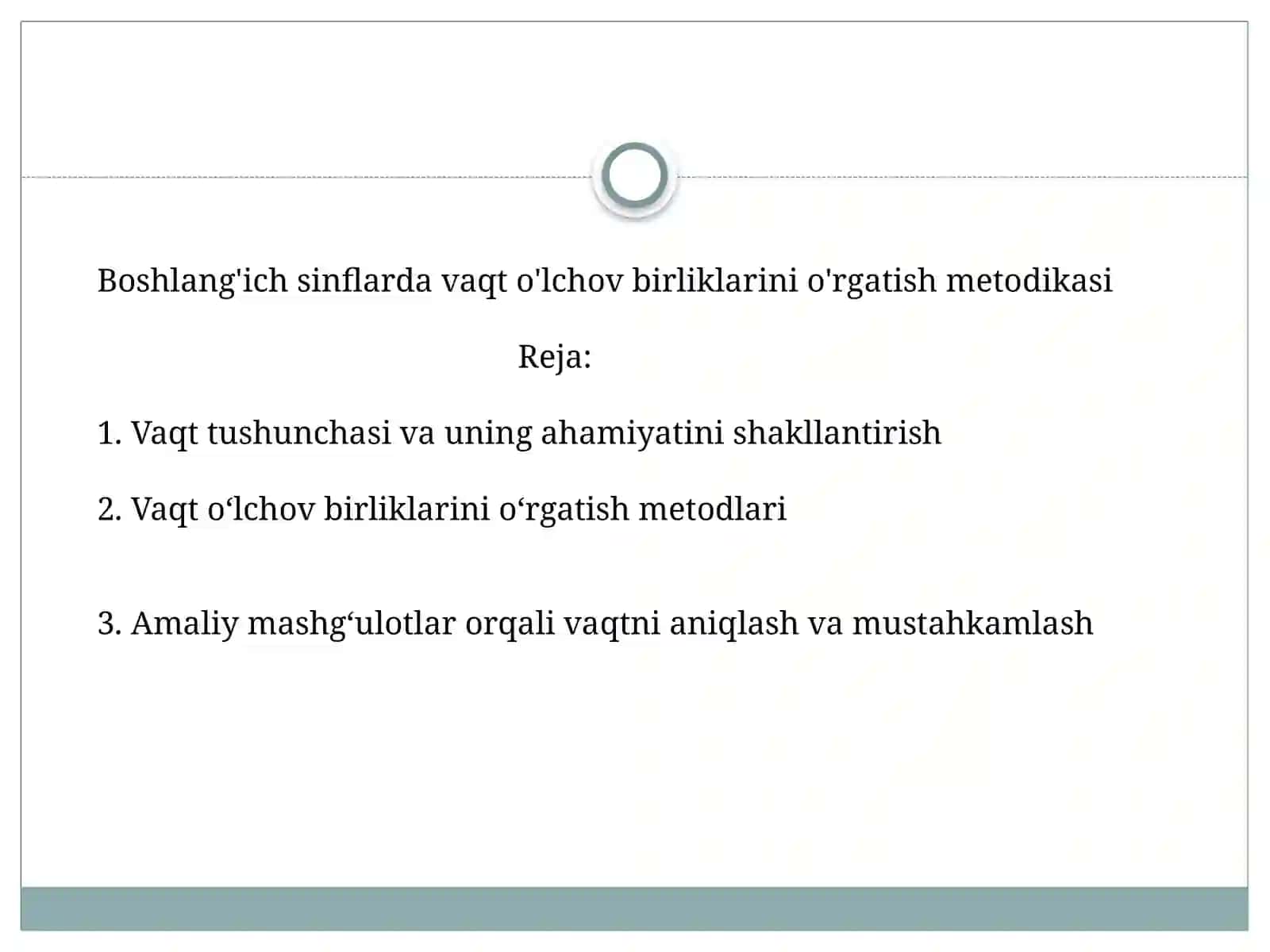 Boshlang'ichsinflardavaqto'lchovbirliklarinio'rgatishmetodikasi 2
