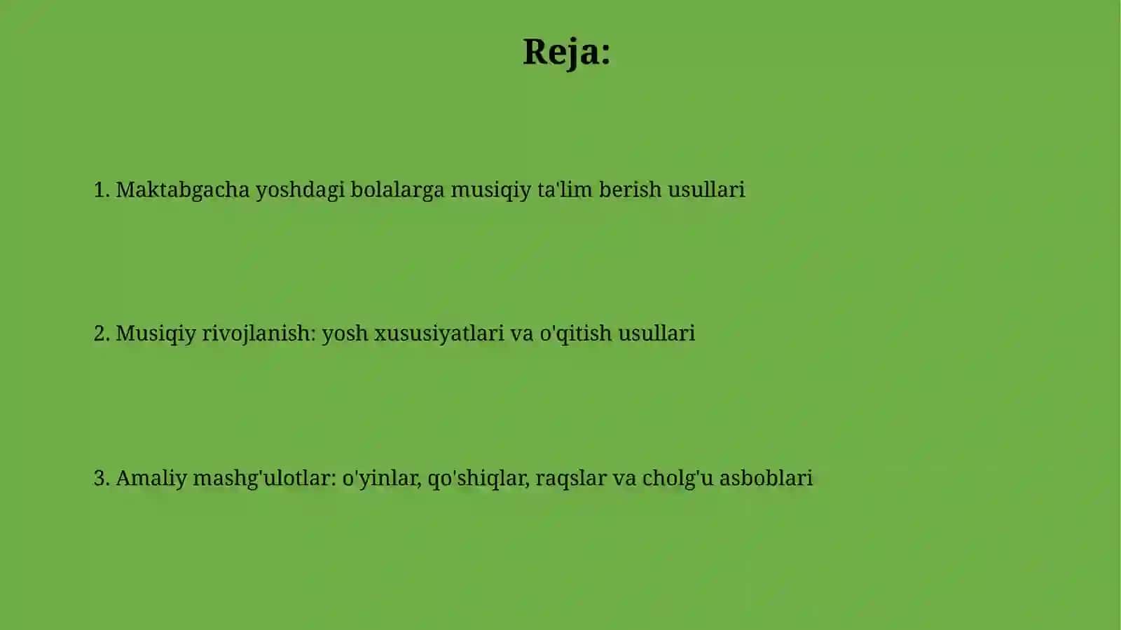 Maktabgacha yoshdagi bolalarga musiqiy tarbiya berish metodlari 2