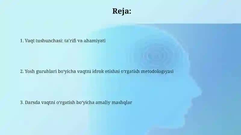 Vaqt haqida tushuncha. Har bir yosh guruh bolalarda vaqtni idrok qilishni oʻrgatish metodikasi 2