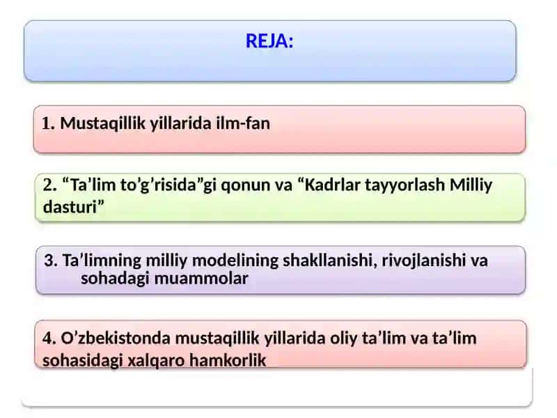 Kadrlartayyorlashvata'limsohasidagiislohatlar 2