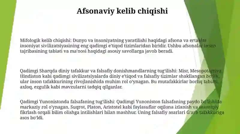 Qadimgi GʻArbda Asotiriy Tasavvurlar Va Falsafiy Bilimlarning Paydo BoʻLishi 2