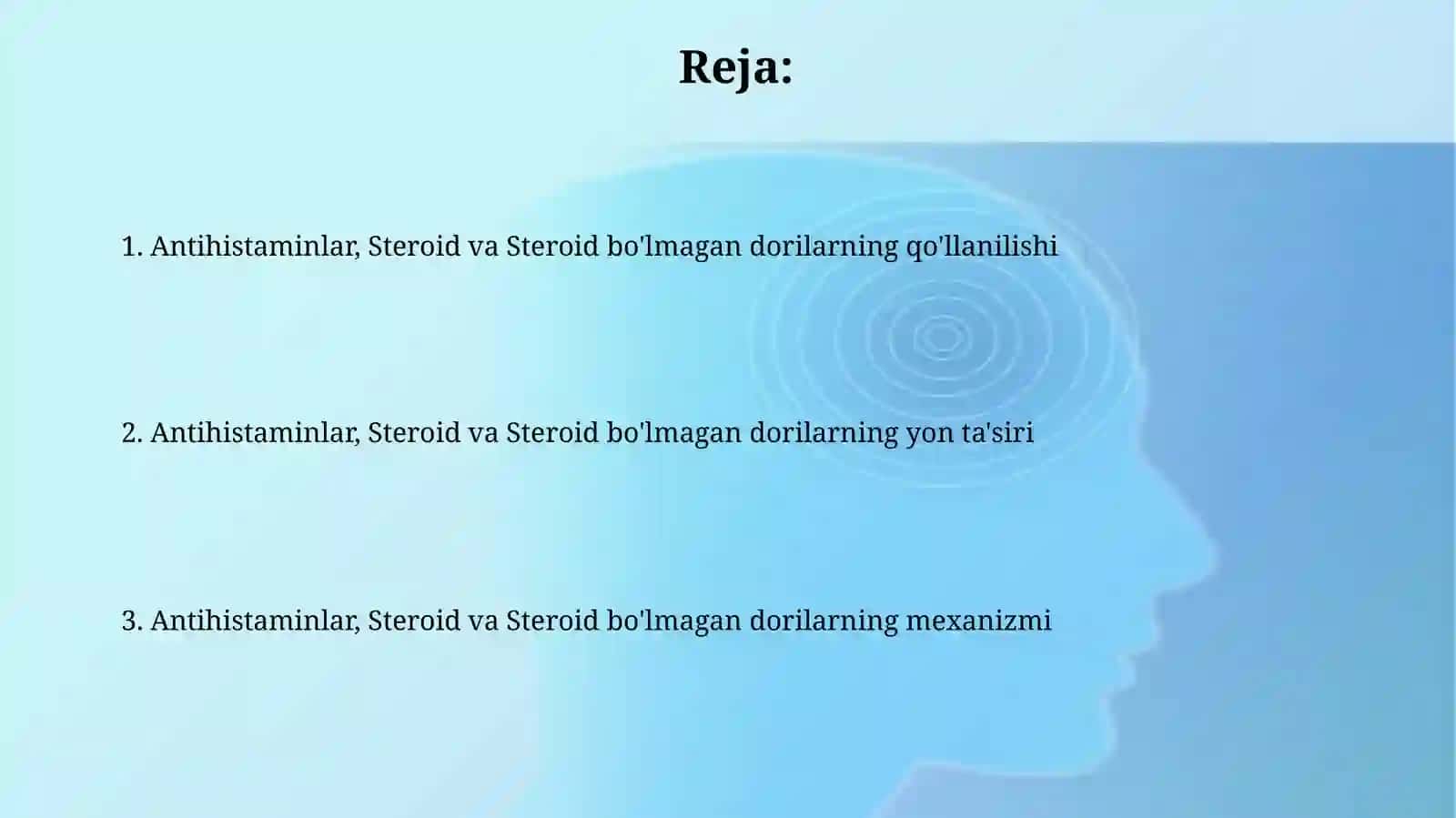 Antigistamin steroid va steroid-bo'lmagan vositalar 2