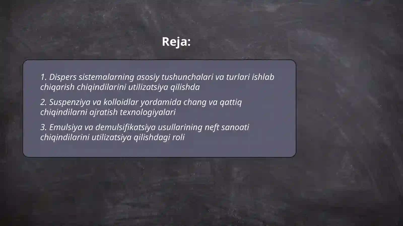 Ishlab chiqarish chiqindilarini utilizatsiya qilishda dispers sistemalarning o`rni 2