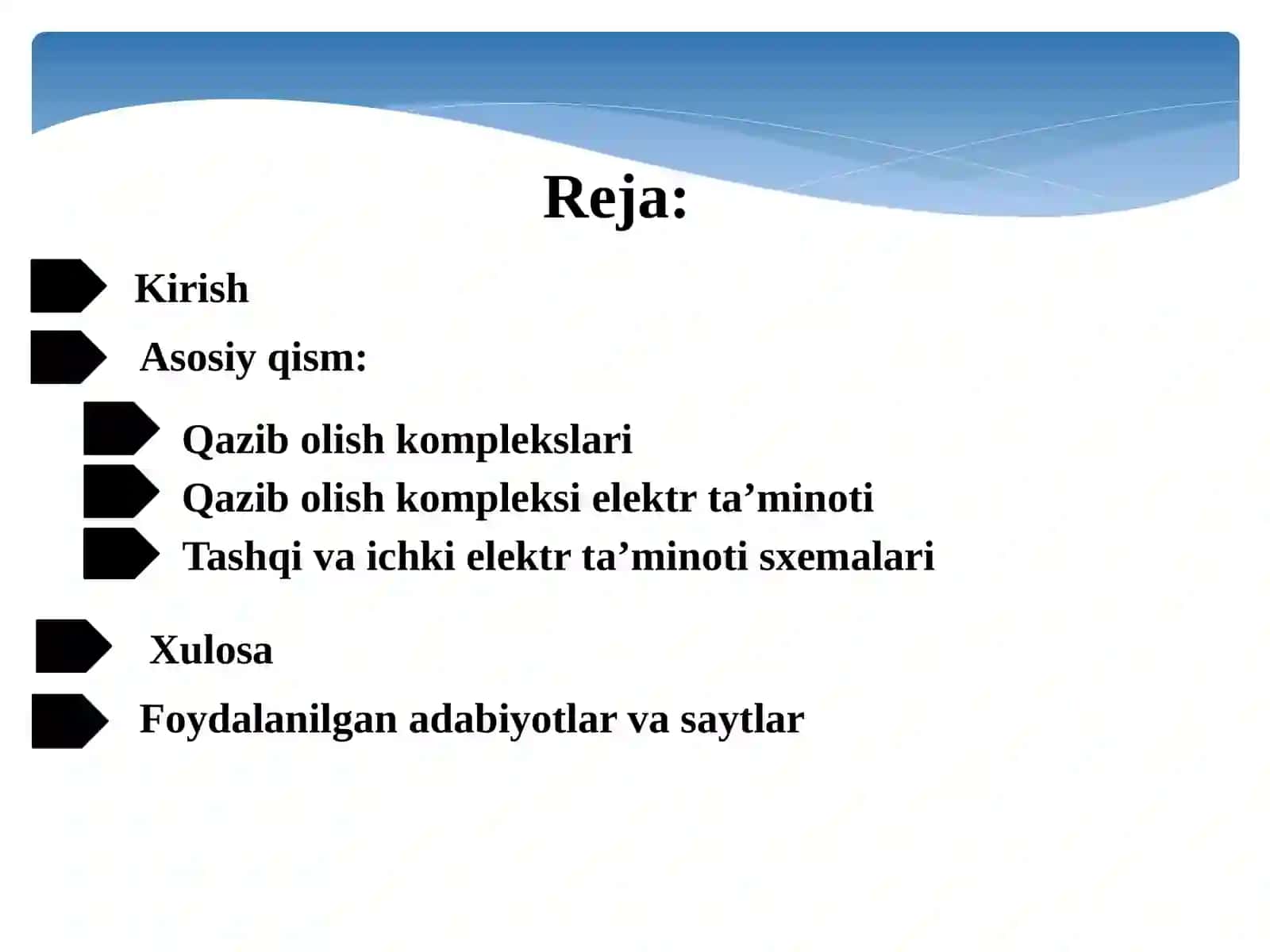 Qazib olish komplekslarining elektr ta’minoti 2