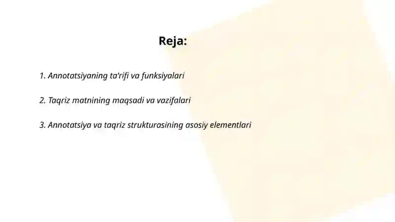Annotatsiya va taqriz matnlari 2