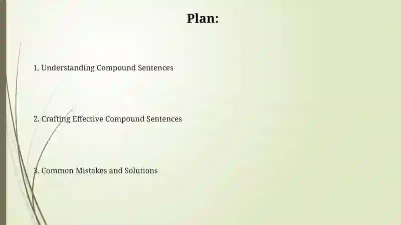 Composite sentences in the English language Compoundsentences 2