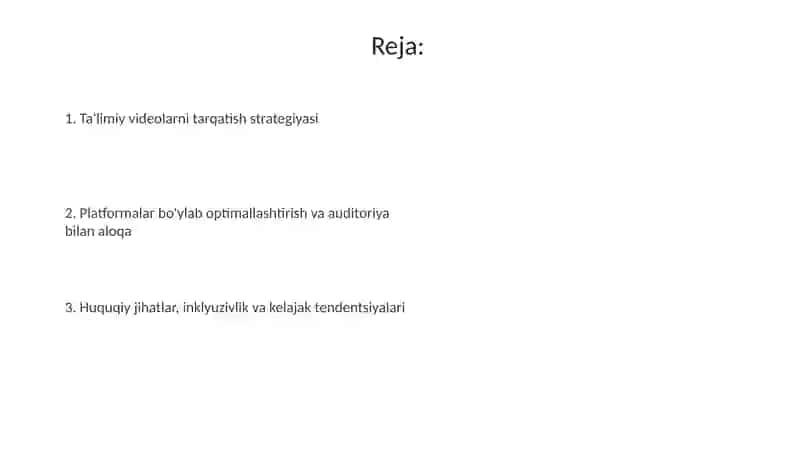 Ta'lim platformalari va ijtimoiy tarmoqlarda videolarni e’lon qilish 2