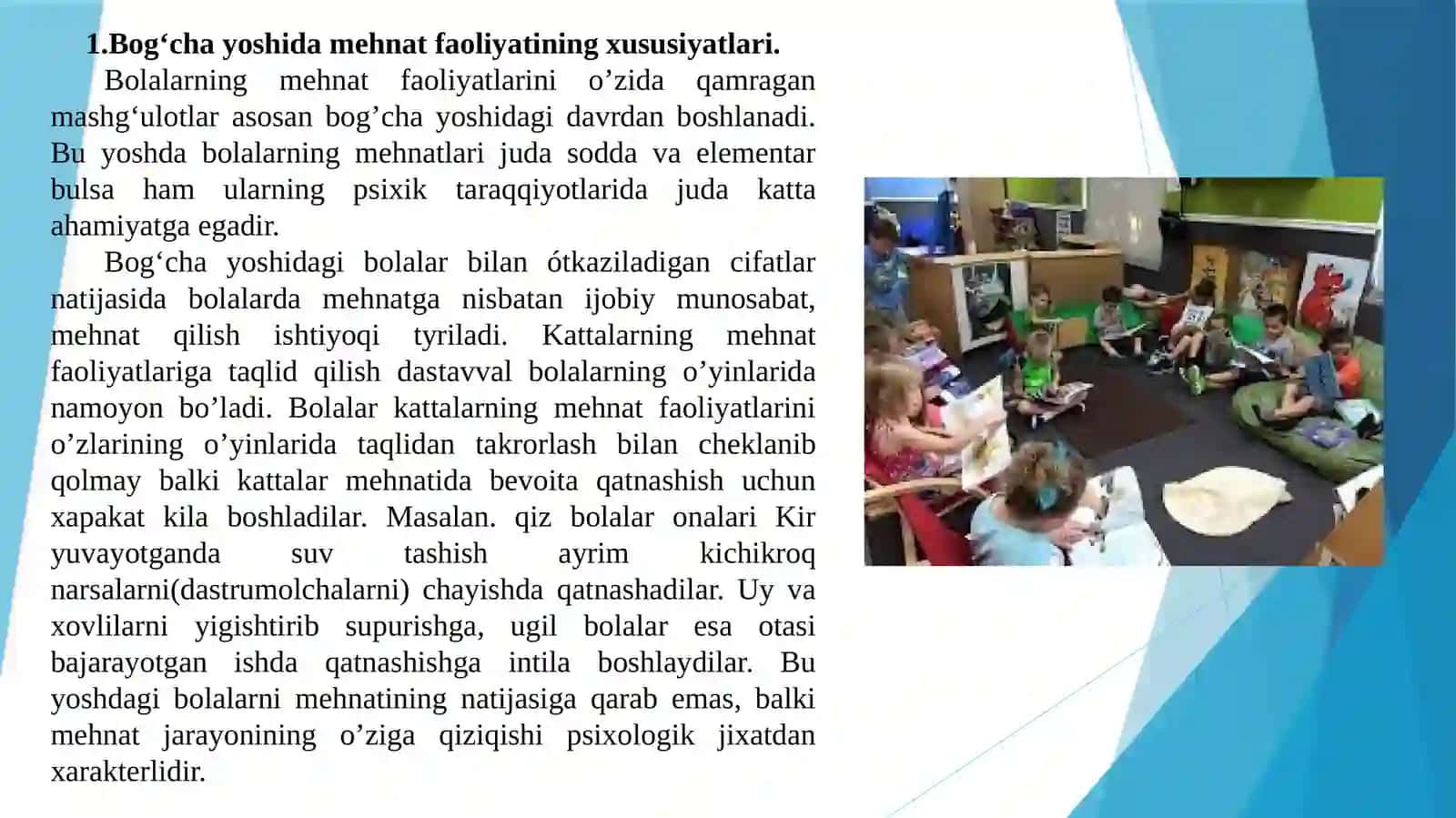 Maktabgacha yoshdagi bolalarni kattalar mehnati bilan tanishtirish 2