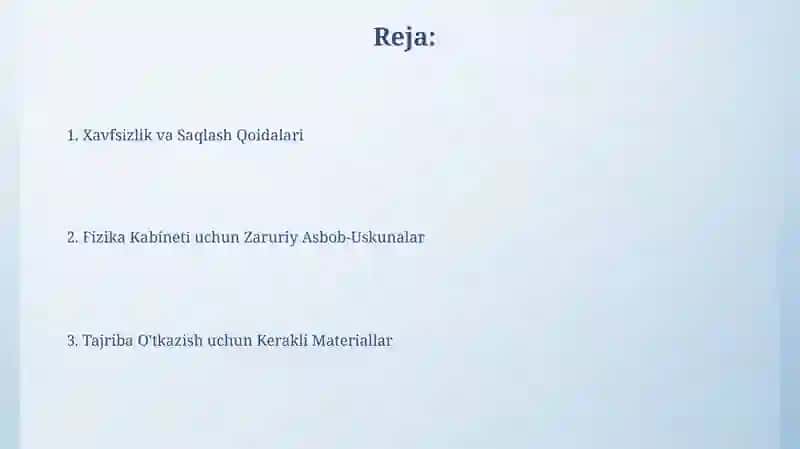 Fizika Kabinetini Jihozlash 2