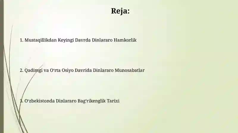 O'zbekistonning konfessiyalararo diniy bag'rikenglikning tarixiy tajribasi. 2