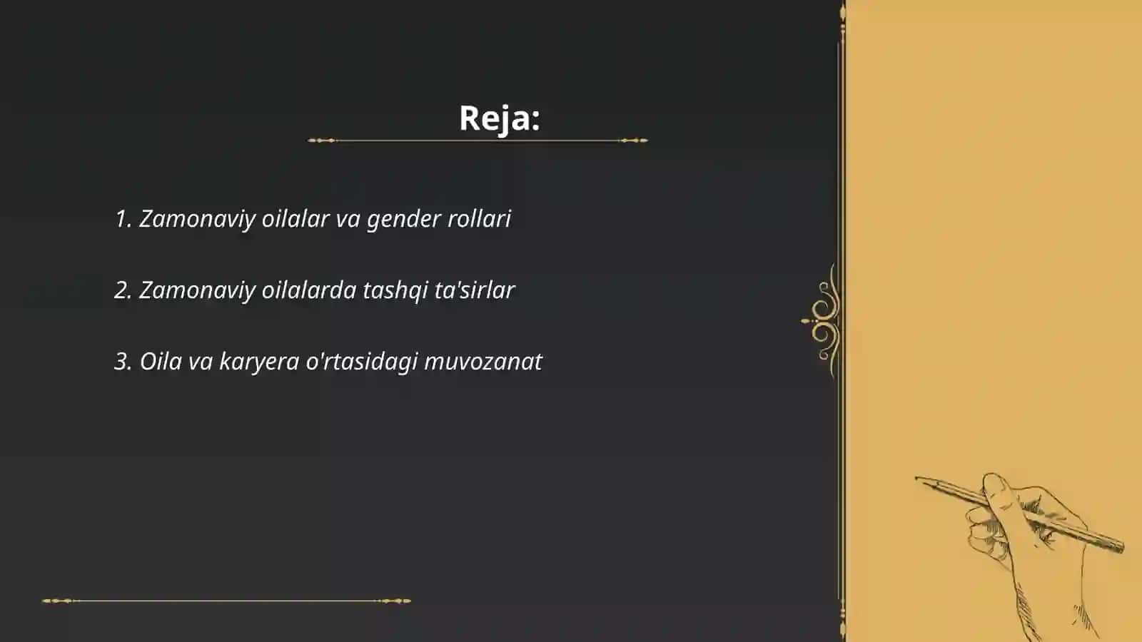 Zamonaviy oilalar rivojlanishining oʻziga xos xususiyatlari 2