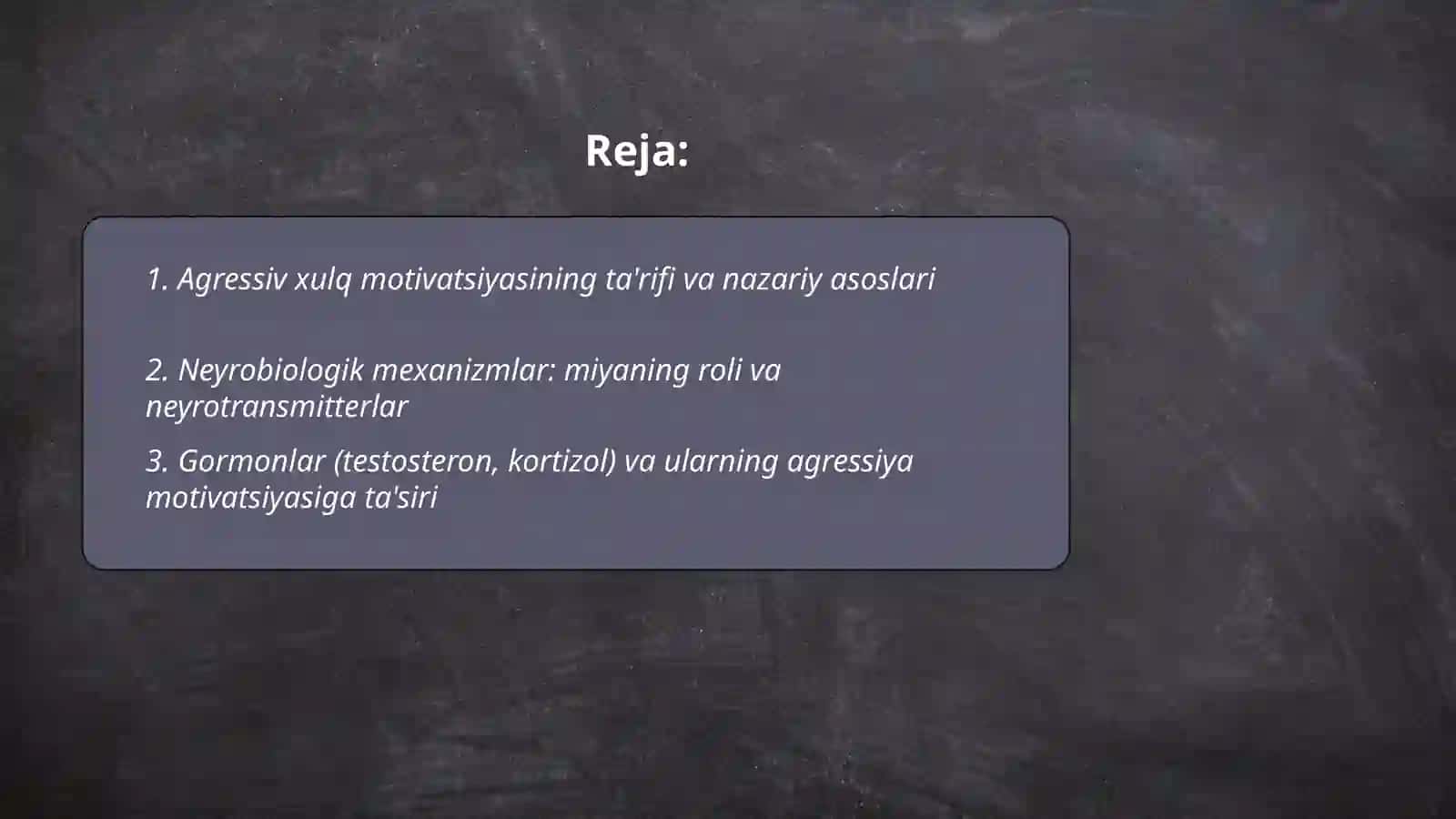 Agressiv xulq motivatsiyasi - Firdavs Mamaroziqov 2