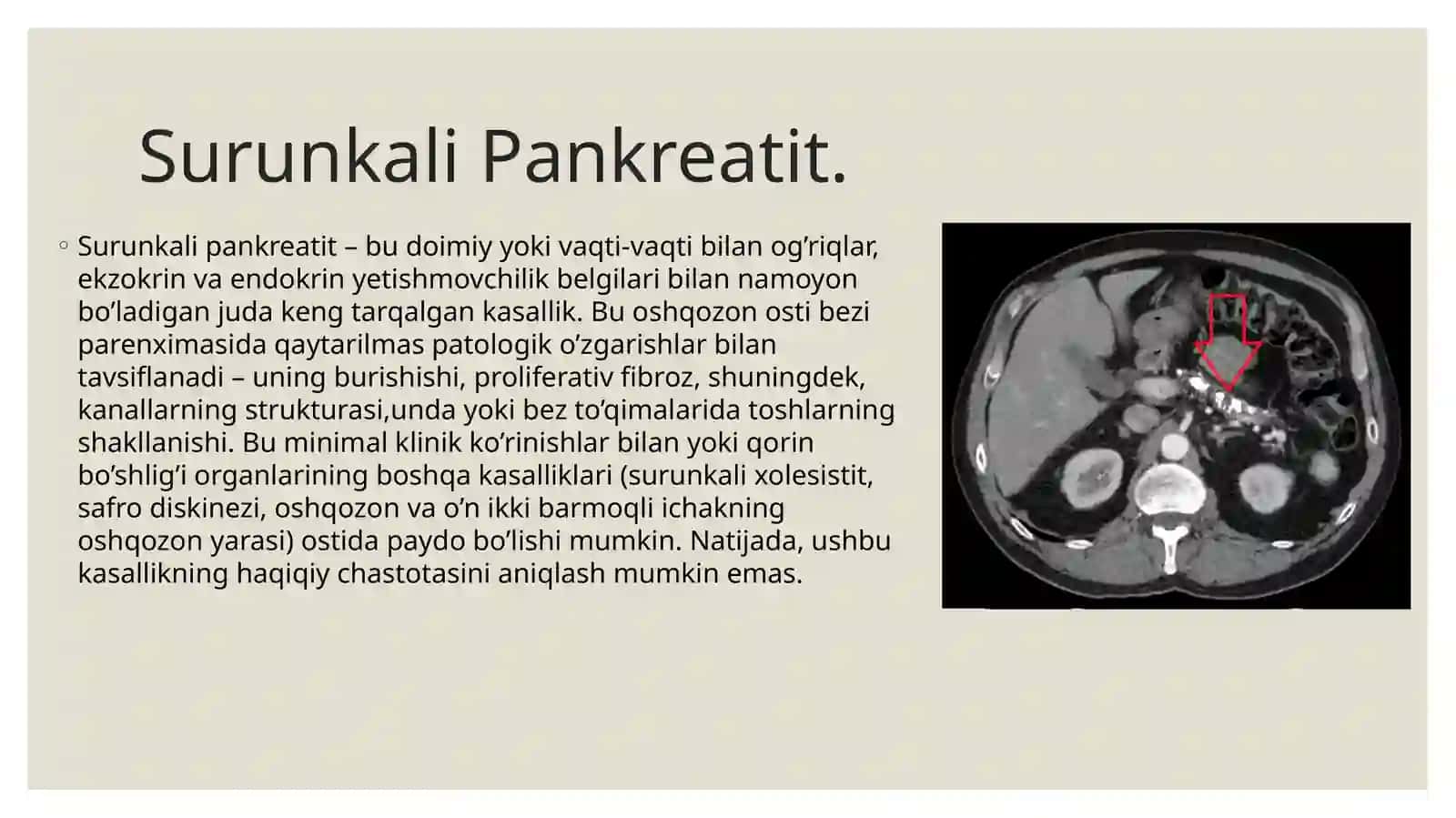 PANKREATIT RIVOJLANISHINING BIOKIMYOVIY ASOSLARI 2