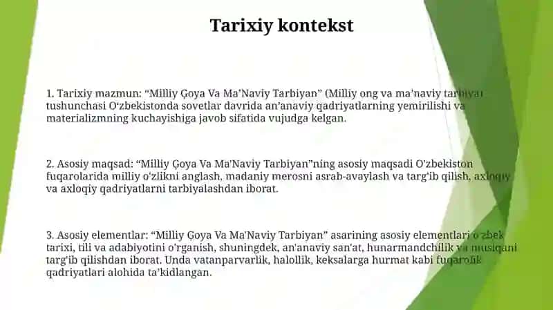 Milliy Ģoya Va Ma'Naviy Tarbiyaning Asosiy Yo'Nalishlari 2