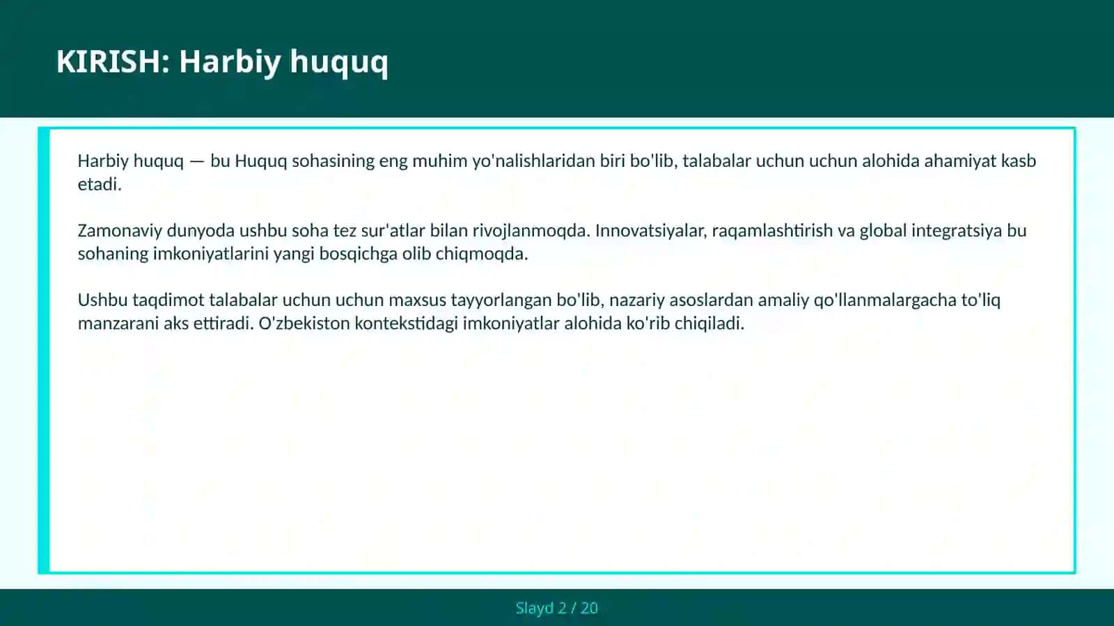 Harbiy huquq 2