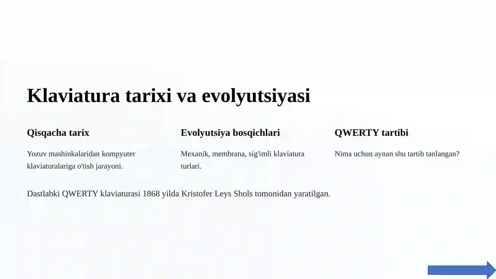 Klaviatura turlari va ularning ishlash prinsiplari 2