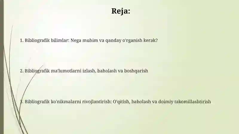 Kutubxona xodimlarini bibliografik bilimlarini oshirish 2