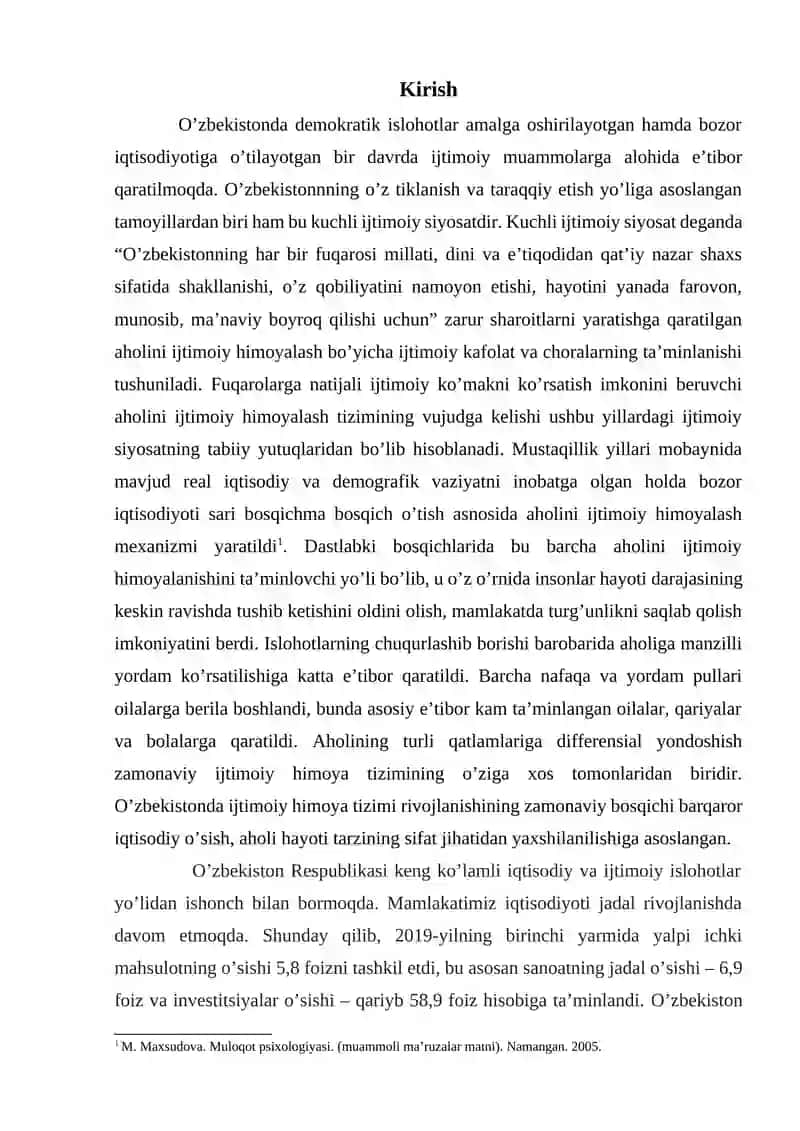 O’zbekistonda Ijtimoiy Sohada Amalga Oshirilayotgan O’zgarishlar 2