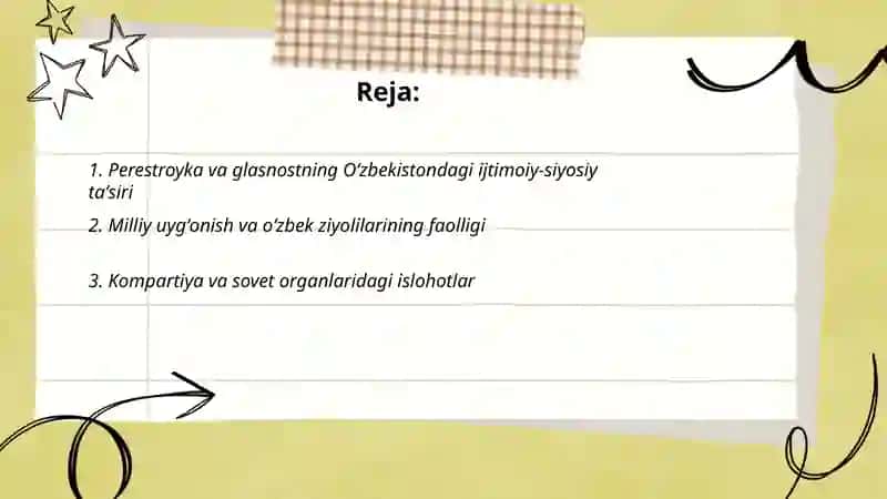 Mustaqillikka erishish arafasida Oʻzbekistondagi ijtimoiy siyosiy jarayonlar 2
