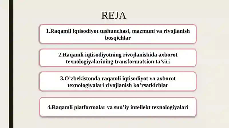 Raqamli iqtisodiyotda axborot texnologiyalarning o’rni va ahamiyati 2