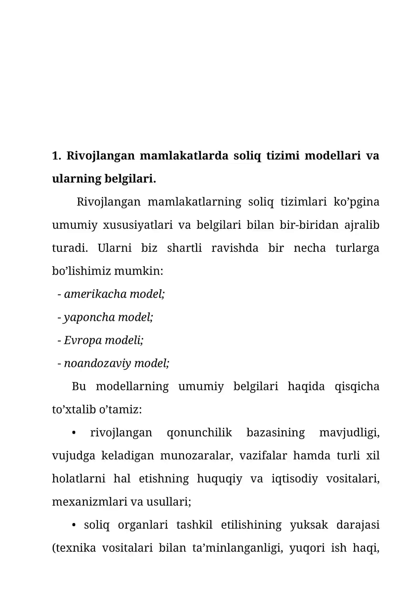 JAXON SOLIQ MODELLARINING O’ZIGA XOS XUSUSIYATLARI 2