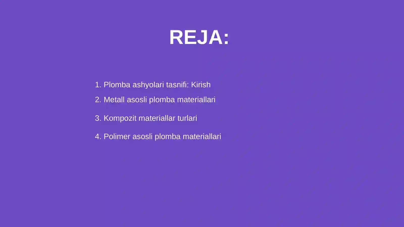 Plomba ashyolari tasnifi 2