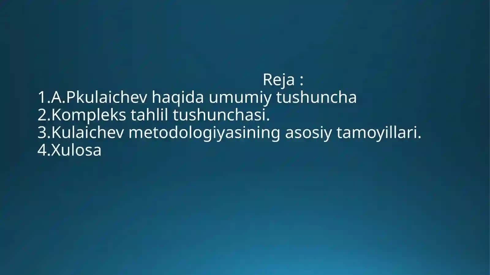 A.P.Kulaichev –Ma’lumotlarni kompleks tahlil qilish metodlari va vositalari. 2