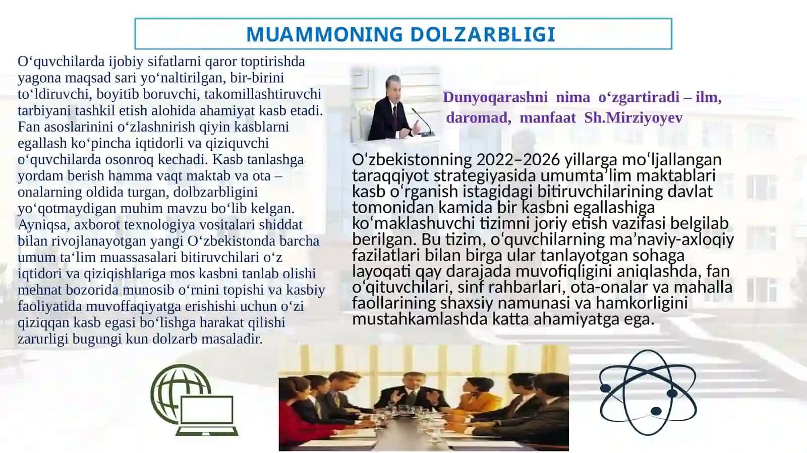 Maktabda oʻquvchi va oʻqituvchilar isamaradorligini oshirish 2
