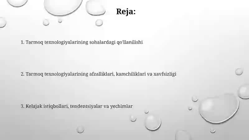 Tarmoq texnologiyalaridan foydalanish yo'llari 2
